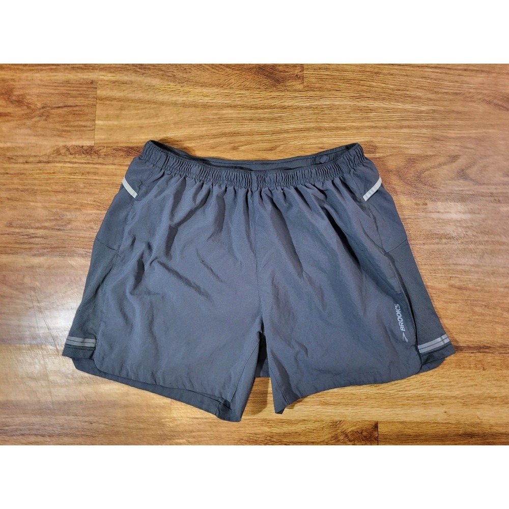 brooks sherpa shorts m gray 5" Inseam